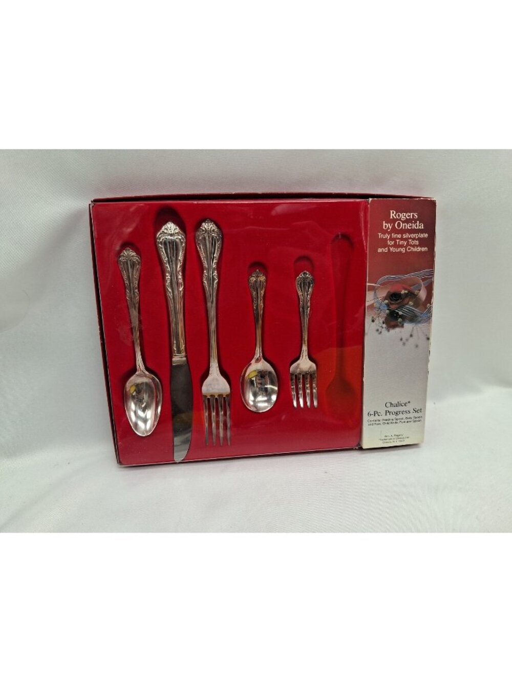 Rogers by Oneida Chalice 5 Piece Child’s Progress Flatware Set - Silverplate
